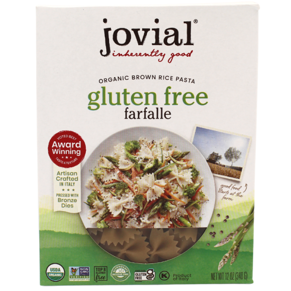 Jovial Organic Brown Rice Pasta Farfalle 12oz Supply