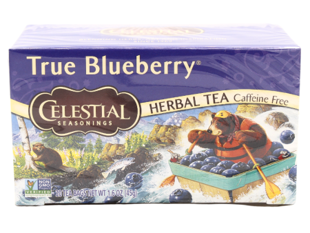 Celestial Seasonings Herbal Tea True Blueberry 20ct Online Sale