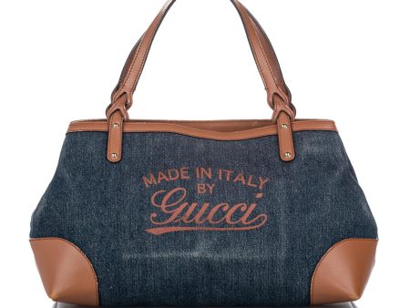 Gucci Craft Denim Tote Bag (SHG-20460) Online