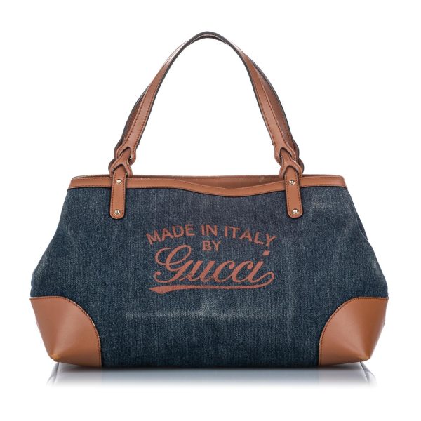 Gucci Craft Denim Tote Bag (SHG-20460) Online