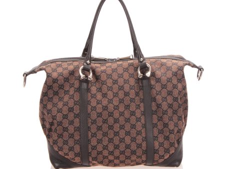 Gucci GG Canvas Horsebit Nail Tote  (SHG-12820) Discount