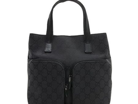 Gucci GG Canvas Leather Double Pocket Mini Tote Online Sale