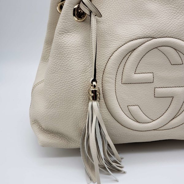 Gucci GG Soho on Chain Medium White Shoulder Bag Online