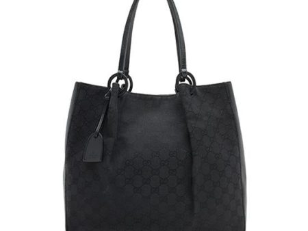 Gucci GG Canvas Leather Ring Large Tote on Sale