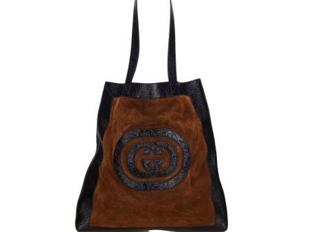 Gucci Brown Suede Leather Ophidia Large Tote Bag Italy Supply