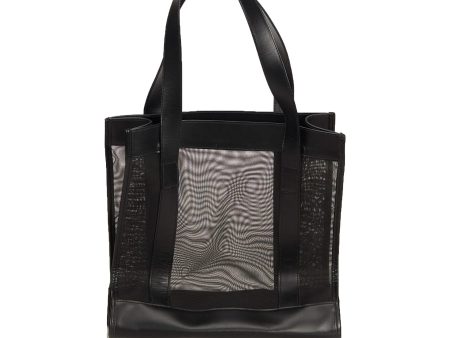 Gucci Black Mesh Fabric Tote Italy Online now