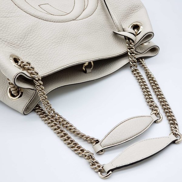 Gucci GG Soho on Chain Medium White Shoulder Bag Online