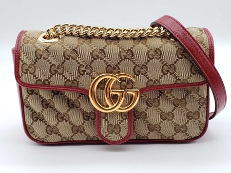 Gucci GG Marmont Mini Canvas & Leather Shoulder Bag Online now