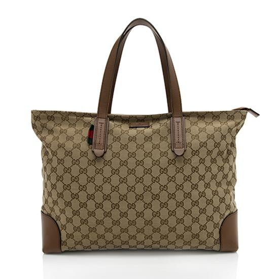 Gucci GG Canvas Original Large Tote For Sale