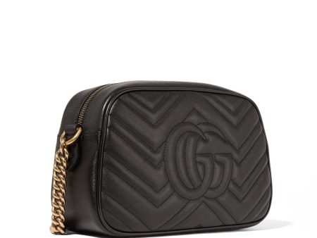 Gucci 447632 520981 Women s Black Quilted Leather GG Marmont Shoulder bag (GG2069) Sale