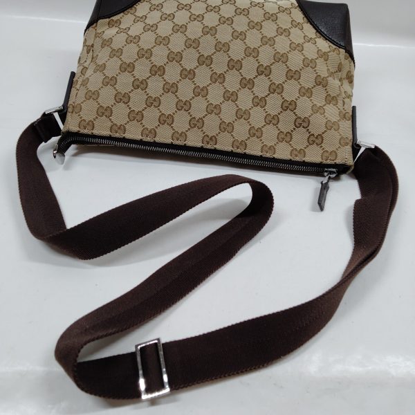 Gucci Brown Canvas Crossbody Bag Cheap