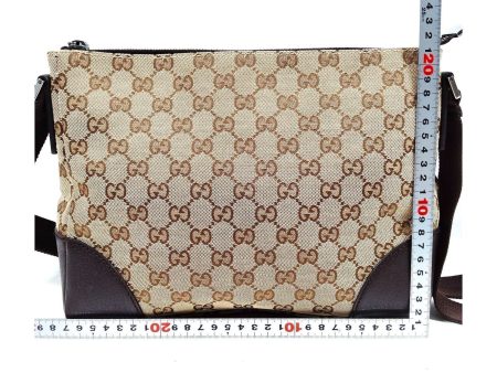 Gucci Brown Canvas Crossbody Bag Cheap