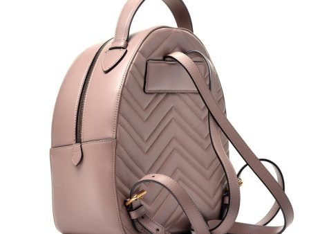 Gucci 476671 001998 GG Marmont Women s Beige Matelasse Leather Backpack (GG2063) Online now