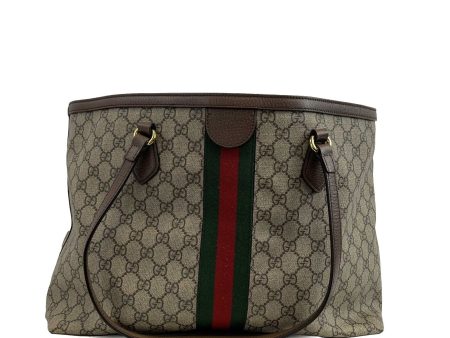 GUCCI - Good - Ophidia GG Medium Shoulder Tote - Beige & Ebony - Handbag Hot on Sale