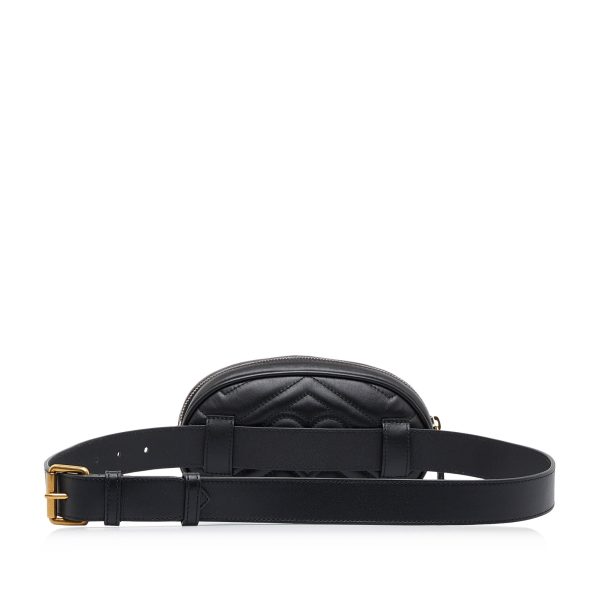 Gucci GG Marmont Belt Bag Black Matelassé Cheap