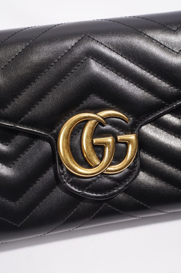 Gucci Womens GG Marmont Bag Black Matelasse Mini on Sale