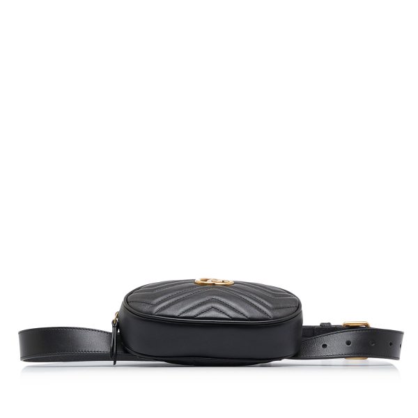 Gucci GG Marmont Belt Bag Black Matelassé Cheap