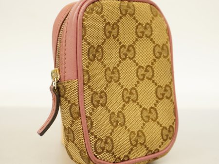 GUCCIAuth  Pouch 548393 Women s GG Canvas,Leather Beige,Pink Fashion