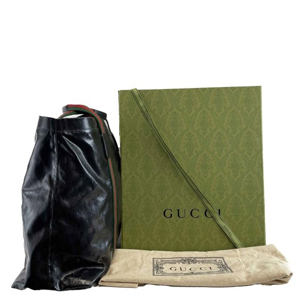 GUCCI - GG Crystal Medium Tote - Green Red Web Grosgrain FULL KIT Online now