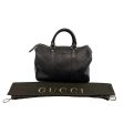 GUCCI - Embossed Leather Monogram Speedy Medium Brown Top Handle Bag Sale