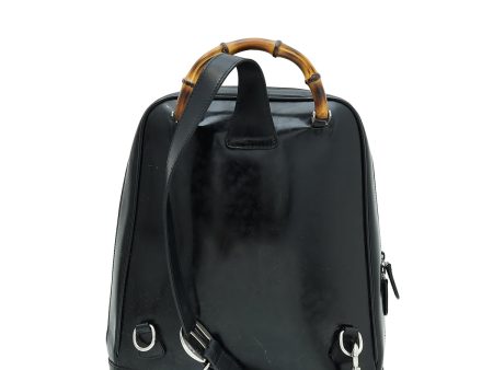 Gucci Black Bamboo One Sling Backpack Bag Supply