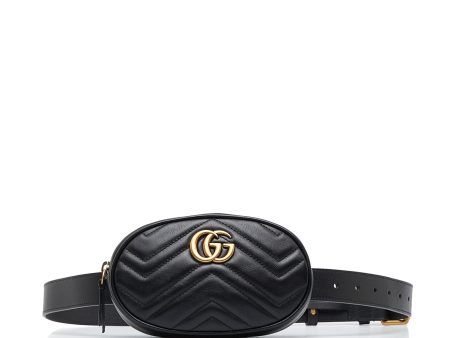 Gucci GG Marmont Belt Bag Black Matelassé Cheap