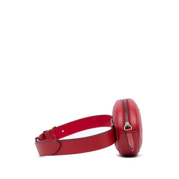 Gucci GG Marmont Belt Bag Red Matelassé Online Hot Sale