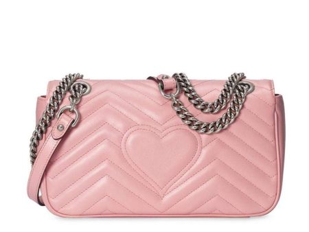 Gucci 443496 213317 Women s Candy Pink Matellase Leather Shoulder Bag (GG2068) Sale