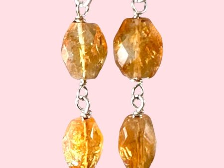 Citrine Drop Earrings Fashion