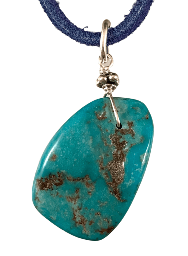 16  Turquoise on Colored Suede Necklace Online Hot Sale