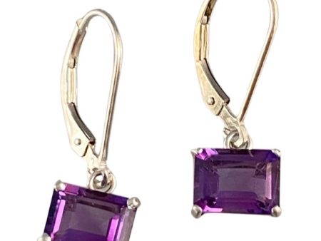 Faceted Amethyst Earrings Supply