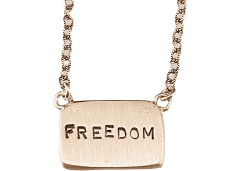 16  Sterling Silver  Freedom  Tag Necklace For Discount