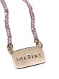 16 -18” Sterling Silver  Imagine  Tag Necklace on Amethyst Fashion