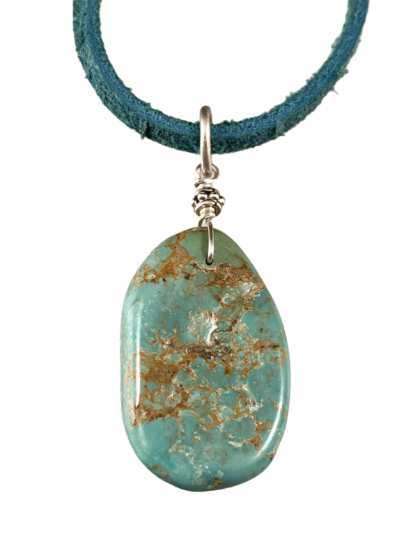 16  Turquoise on Colored Suede Necklace   2 Online Hot Sale